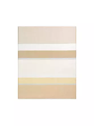 BIEDERLACK | Tagesdecke - Plaid 130x170cm  WHITE SANDSATION Sand Stripe | beige