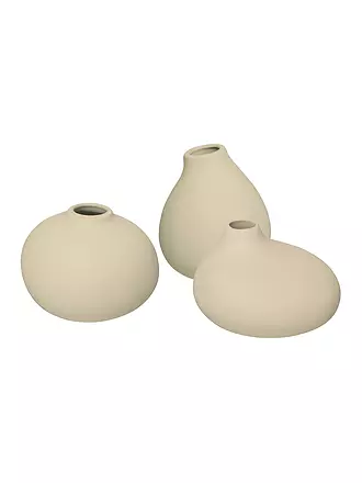 BLOMUS | Set Keramik Vasen NONA 3-teilig Micro Chip | beige