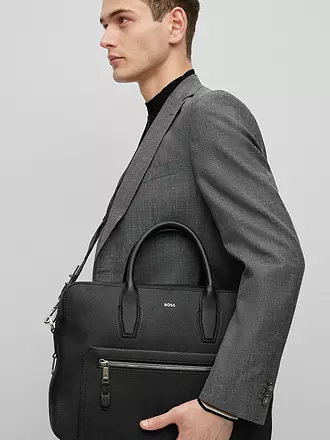 BOSS | Ledertasche - Laptoptasche HIGHWAY | schwarz