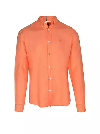 BOSS | Leinenhemd Slim Fit H-ROAN | orange