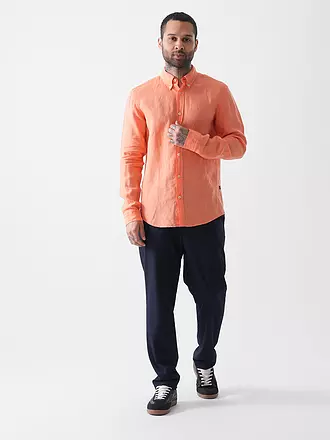 BOSS | Leinenhemd Slim Fit H-ROAN | orange