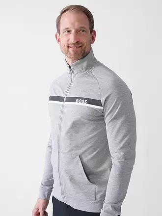 BOSS | Loungewear Sweatjacke | hellgrau