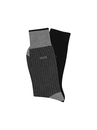 BOSS | Socken 2-er Pkg medium grey | schwarz