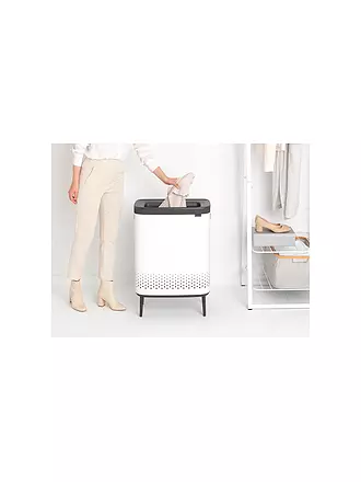 BRABANTIA | Wäschebox Bo 2x45l Weiss | schwarz