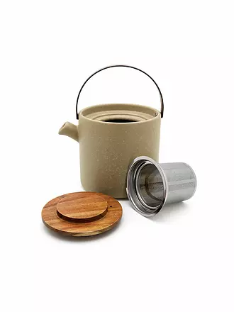 BREDEMEIJER | Tee Set UMEA 1,2l Lehmgrau/Bamg. | weiss