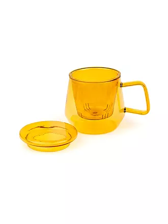 BREDEMEIJER | Teekanne TEA FOR ONE LIVORNO 0,35l Glas Jadegreen | orange
