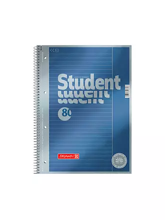 BRUNNEN VERLAG | Brunnen Collegeblock Premium A4 Lieniert Spiralbindung 80 Blatt | keine Farbe