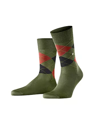 BURLINGTON |  Herren Socken MANCHESTER dark rock | olive