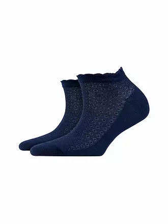 BURLINGTON | Damen Sneaker Socken MONTROSE 36-41 white | dunkelblau