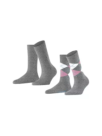 BURLINGTON | Damen Socken EVERYDAY 2-er Pkg 36-41 black | grau