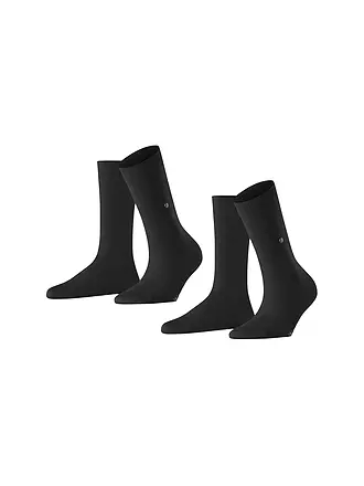 BURLINGTON | Damen Socken EVERYDAY 2-er Pkg. 36-41 light denim | schwarz