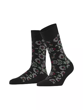 BURLINGTON | Damen Socken VELVET BLOOMS 36-41 marine | schwarz