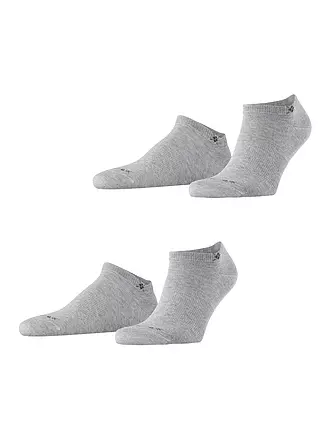 BURLINGTON | Herren Sneaker Socken EVERYDAY 2-er Pkg. 40-46 black | grau