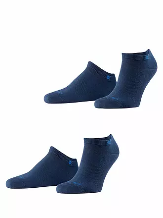 BURLINGTON | Herren Sneaker Socken EVERYDAY 2-er Pkg. 40-46 black | blau