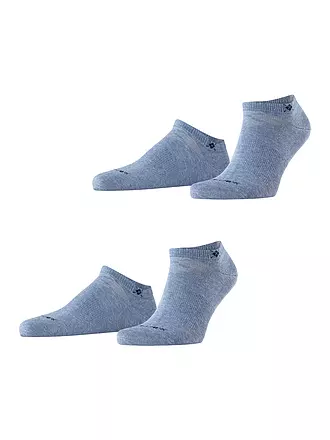 BURLINGTON | Herren Sneaker Socken EVERYDAY 2-er Pkg. 40-46 light grey | blau