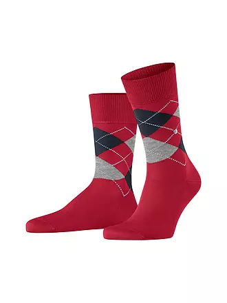 BURLINGTON | Herren Socken 40-46 MANCHESTER anthracite melange | rot