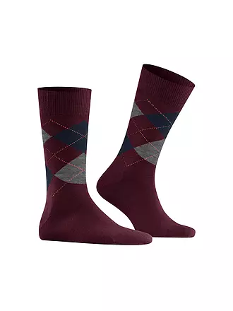BURLINGTON | Herren Socken EDINBURGH dark brown | dunkelrot