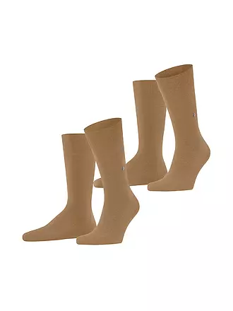 BURLINGTON | Herren Socken EVERYDAY 2-er Pkg. 40-46 anthracite mel. | camel