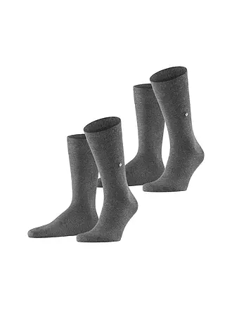 BURLINGTON | Herren Socken EVERYDAY 2-er Pkg. 40-46 black | grau