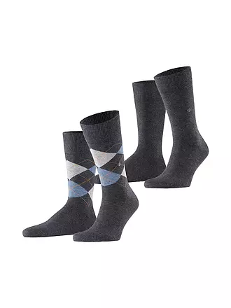 BURLINGTON | Herren Socken EVERYDAY 2-er Pkg. 40-46 brown sugar | grau