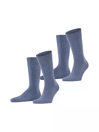 BURLINGTON | Herren Socken EVERYDAY 2-er Pkg. 40-46 light denim | schwarz