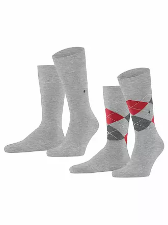 BURLINGTON | Herren Socken EVERYDAY 2-er Pkg. 40-46 marine | hellgrau