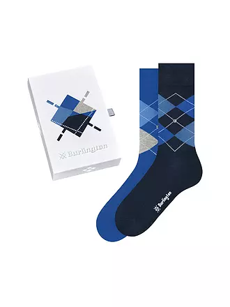 BURLINGTON | Herren Socken Geschenkbox 2-er Pkg.  40-46 sortiment | blau