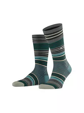 BURLINGTON | Herren Socken STRIPE 40-46 black | olive