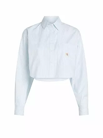 CALVIN KLEIN JEANS | Hemdbluse Cropped Fit | weiss