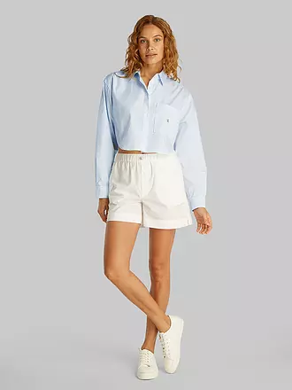 CALVIN KLEIN JEANS | Hemdbluse Cropped Fit | weiss