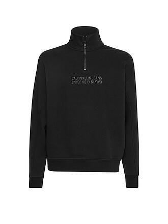 CALVIN KLEIN JEANS | Troyer Sweater | schwarz