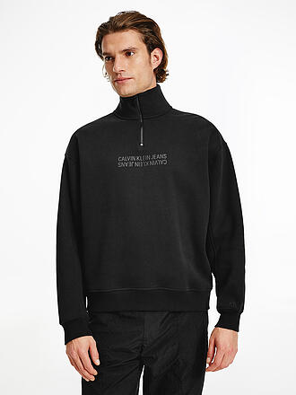 CALVIN KLEIN JEANS | Troyer Sweater | schwarz