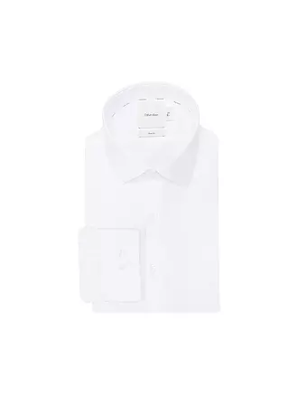 CALVIN KLEIN | Hemd Slim Fit EASY CARE | weiss