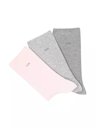 CALVIN KLEIN | Socken 3-er Pkg pink | grau