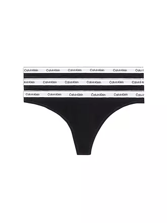 CALVIN KLEIN | String 3er Pack black | grau