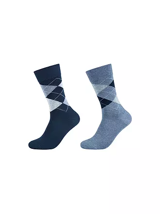 CAMANO | Herren Socken 2er Pkg ARGYLE infinity | hellbraun