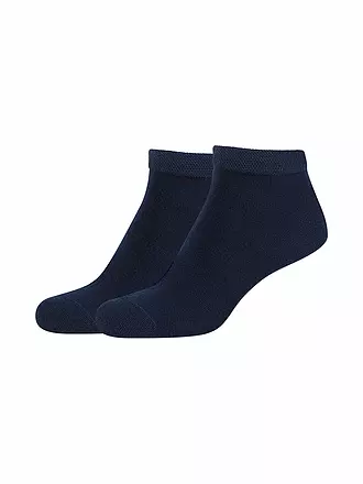 CAMANO | Herren-Sneakersocken 2er Pkg black | dunkelblau