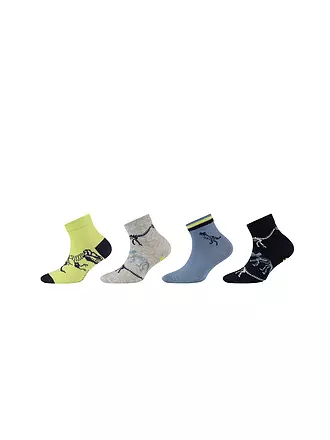 CAMANO | Jungen Sneaker Socken 4er Pkg. blue | grau