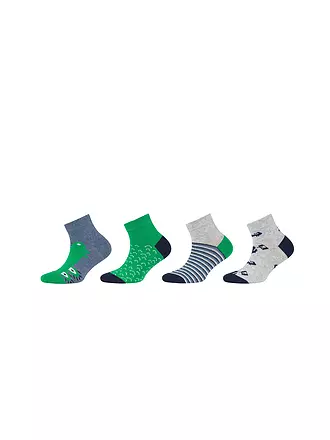 CAMANO | Jungen Sneaker Socken 4er Pkg. blue | grau