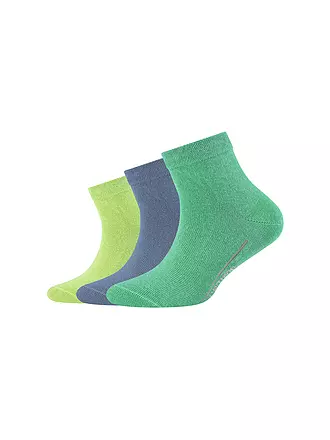 CAMANO | Jungen Sneakersocken 3er Pkg QUARTER katydid | blau