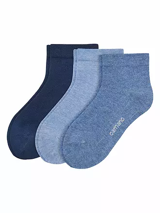 CAMANO | Jungen Sneakersocken 3er Pkg white | blau