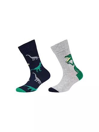 CAMANO | Jungen Socken 2er Pkg. fog melange | grün