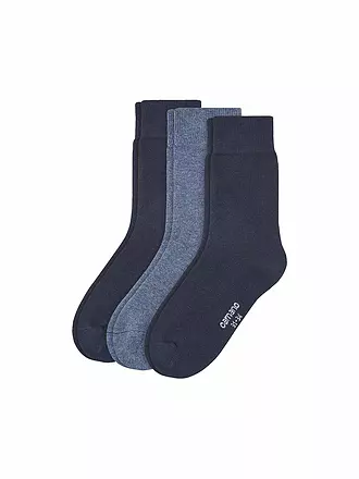 CAMANO | Jungen Socken 3er Pkg stone melange | blau