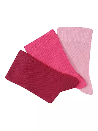 CAMANO | Jungen Socken 3er Pkg stone melange | pink