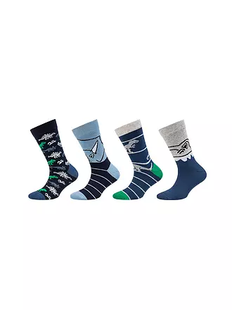 CAMANO | Jungen Socken 4er Pkkg dark grey | blau