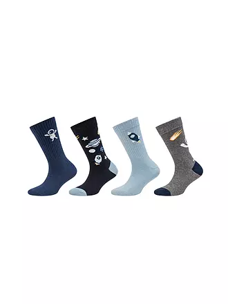 CAMANO | Jungen Socken 4er Pkkg dark grey | blau