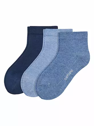 CAMANO | Kinder-Socken 3-er Pkg. ice blue melang | blau