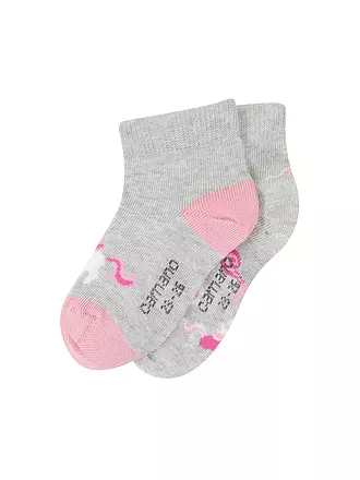 CAMANO | Mädchen Socken 2er Pkg fog melange | hellgrau