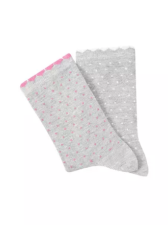 CAMANO | Mädchen Socken 2er Pkg. fog melange | pink