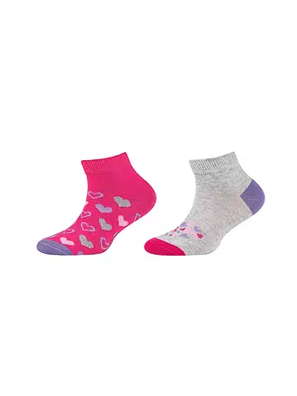 CAMANO | Mädchen Socken 2er Pkg. shocking pink | rosa